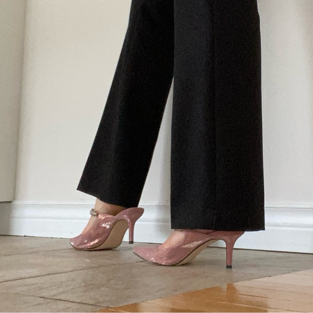 Jimmy Choo Bing 65 Pink Heels with Crystal Strap - Picture 12 of 12